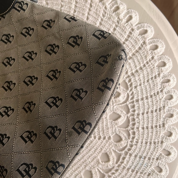 Dooney & Bourke Tan and Black Canvas Purse - Picture 9 of 14